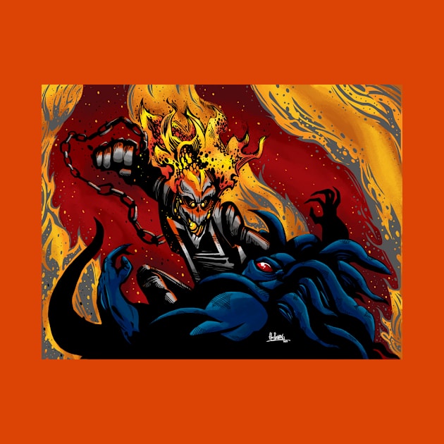 Ghost Rider vs Blackheart by Glen Bosiwang Pop Culture Bonanza!