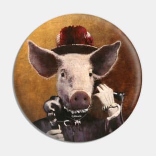 Mrs Pig On The Phone Pin