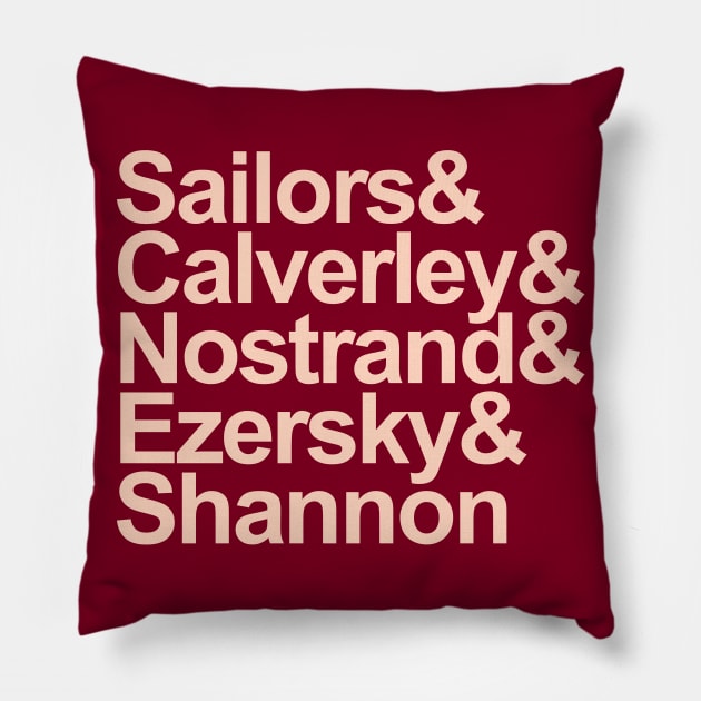 1947-48 Providence Steamrollers List, Pink Pillow by Niemand