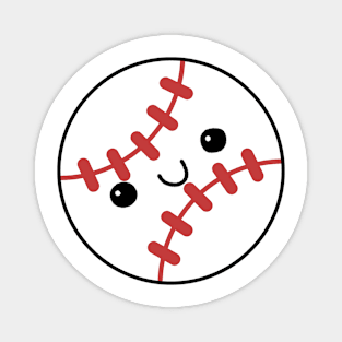 Cutey Face Baseball Magnet