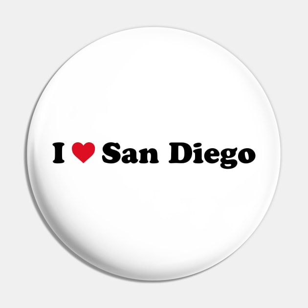 I Love San Diego Pin by Novel_Designs