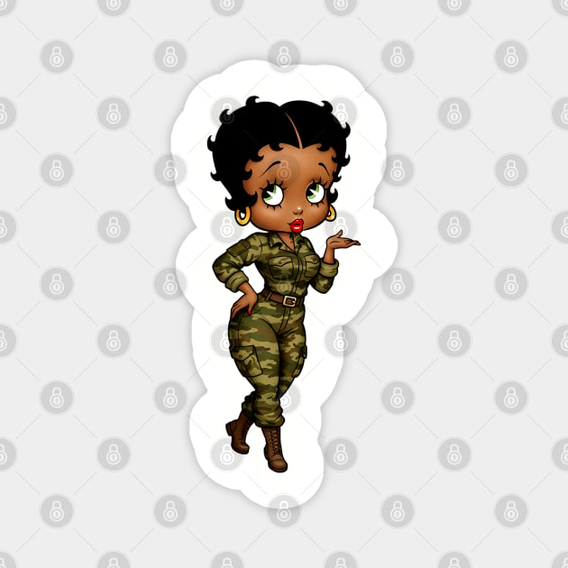 Military Woman Magnet by UrbanLifeApparel