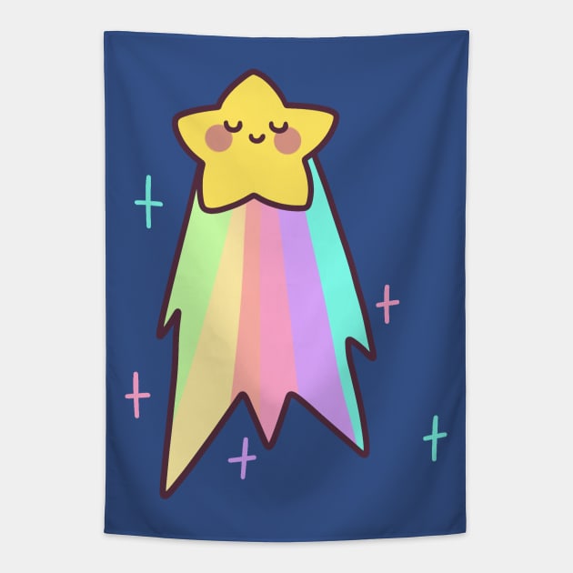 Rainbow Shooting Star Tapestry by saradaboru