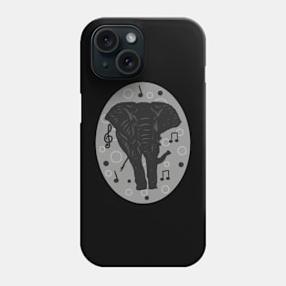 "Harmony of Elephants and Music" Phone Case