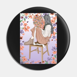 Flower bouquet Pin