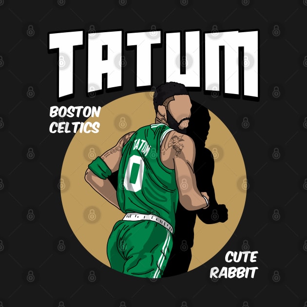 Jayson Tatum Back Comic Style by Luna Illustration