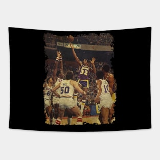 Magic Johnson vs Sixers - NBA Finals Game 6, 1980 Tapestry