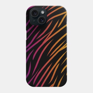 Dark Rainbow Tiger Print Phone Case