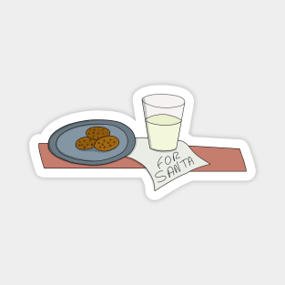 Cookies and Milk for Santa Claus Magnet