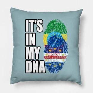 Ethiopian And Cabo Verdean Mix Heritage DNA Flag Pillow