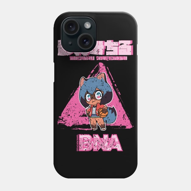 BRAND NEW ANIMAL (BNA): MICHIRU KAGEMORI CHIBI (GRUNGE STYLE) Phone Case by FunGangStore