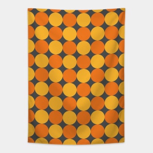 Yellow and Orange Circle Seamless Pattern 001#002 Tapestry