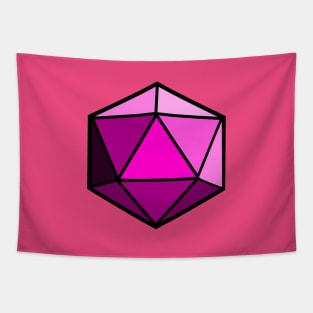 D20 Polyhedral Dice - Pink Tapestry