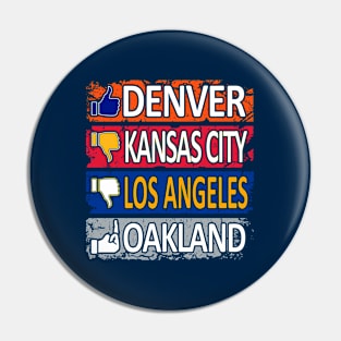 Denver Pro Football - Funny West Rivals Pin