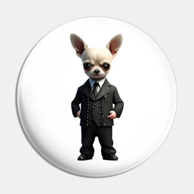 Chihuahua gentleman Pin by IDesign23