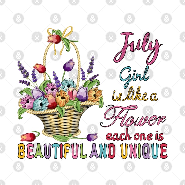 July Girl - Flower Basket by Designoholic