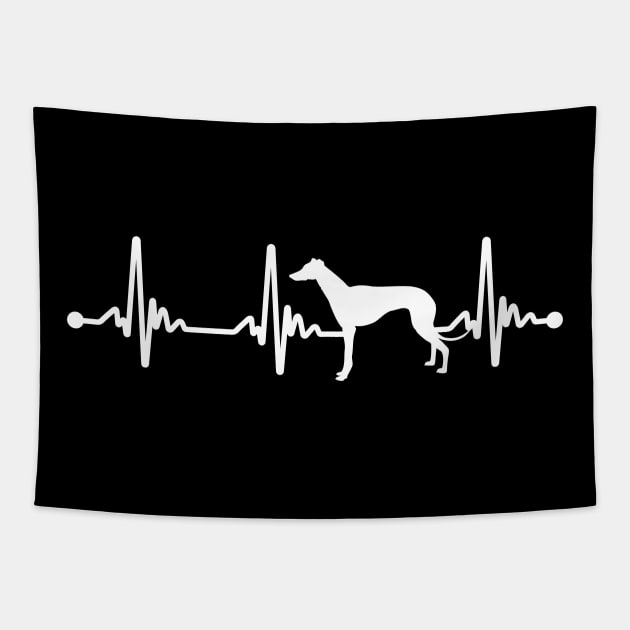 Greyhound Puppy Heartbeat Tapestry by KawaiiAttack