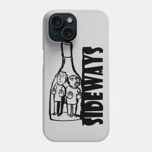 Sideways wine bottle Phone Case