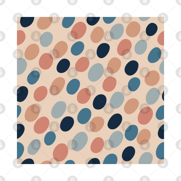 Retro Polka Dot Pattern in Neutral Colors by Just Kidding Co.