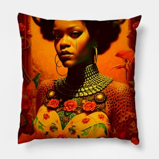 Rihanna Vintage Portrait Art Pillow