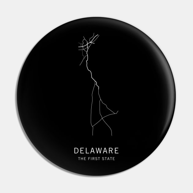 Delaware State Road Map Pin by ClarkStreetPress