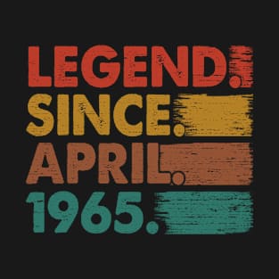 58 Years Old Gifts Legend Since April 1965 58th Birthday T-Shirt