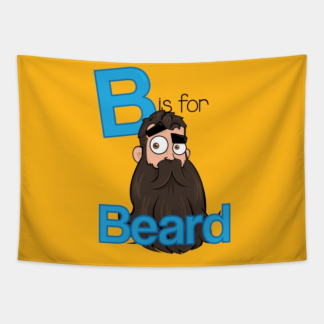 B is for Beard Tapestry by hello@jobydove.com