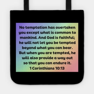 Bible Verse 1 Corinthians 10:13 Tote