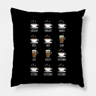 Coffee Throughout the Year Pillow