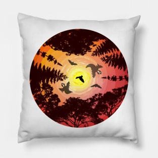 Halloween forest. Pillow