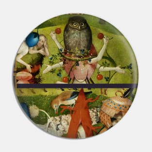 Garden of Earthly Delights ,Paradise,Owl and Red Berries Detail by Hieronymus Bosch Pin