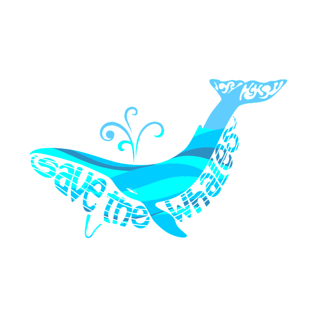 Save the Whales Light Blue by justarts