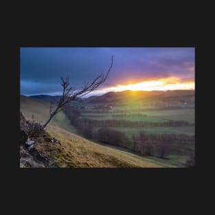 Winter Sunset In A Scottish Valley T-Shirt