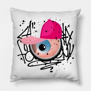 Monster Eye Teenager Graffiti Pillow