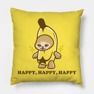 Happy, Happy, Happy Banana Cat - Cute Cartoon Pillow