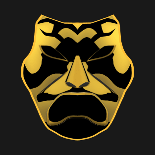 Bronze, Gold and Black Drama Mask (Black Background) T-Shirt