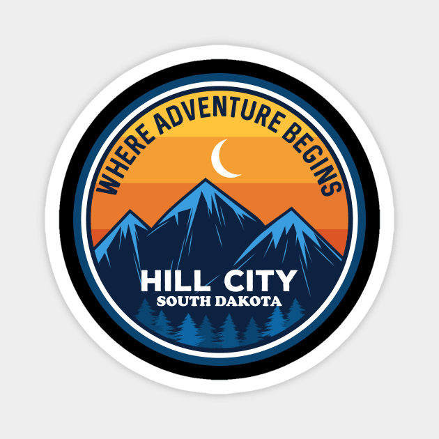 Hill City South Dakota Where Adventure Begins Magnet by SouthDakotaGifts