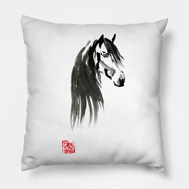 horse head 04 Pillow by pechane