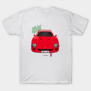 100 Miles per Hour Ferrari F40 The Greatest Ever T-Shirt Black / XL