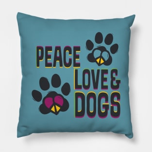 Peace Love Dogs Pillow