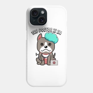 Cute grey dog is a doctor Phone Case