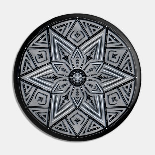 Circling The Stars Charcoal Geometric Pin