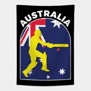 Australia Cricket Batsman Australia Flag Tapestry