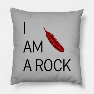 I Am A Rock, burgundy Pillow