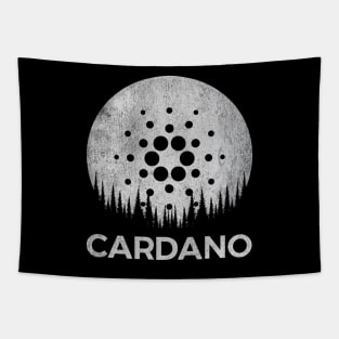 Vintage Cardano Coin Crypto To The Moon Token Cryptocurrency Wallet Cardano HODL Birthday Gift For Men Women Tapestry