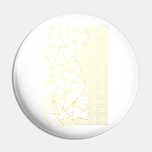 Ab Outline Grid Gold and Black Pin