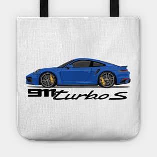 supercar 911 turbo s 992 blue Tote