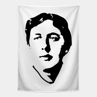 Oscar Wilde Black On White Tapestry