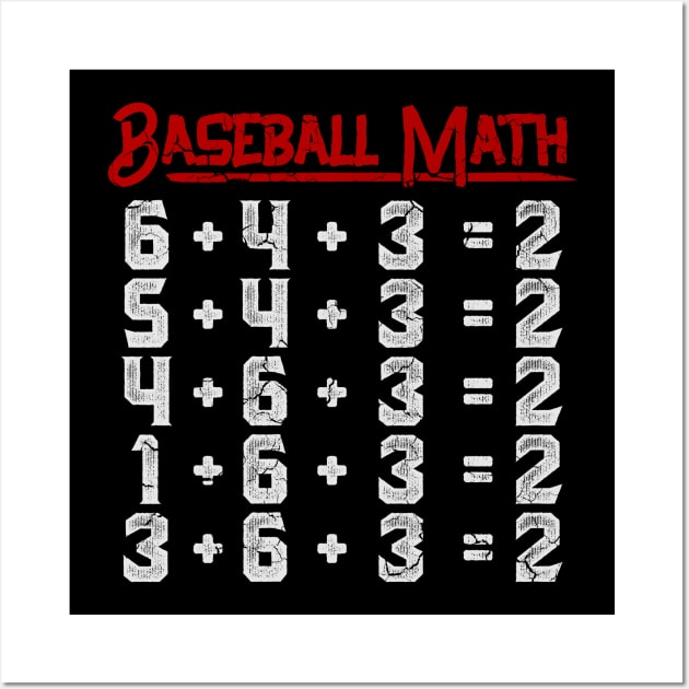 Baseball Math 6 4 3 2 Double Play Funny Sports T-Shirt