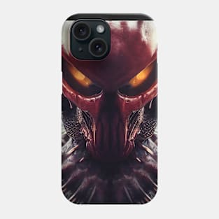 Spooky demonic reptilian alien 3d art conceptual illustration Phone Case